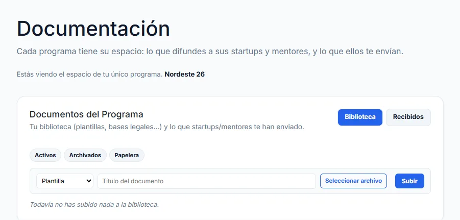 Y toda la documentación del programa en un sitio